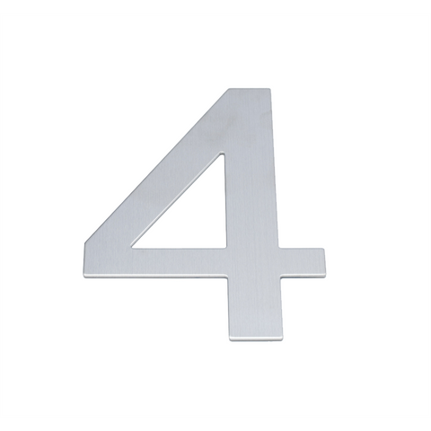 Sandleford Lorenzo 200mm Brushed Stainless Steel House Number 4