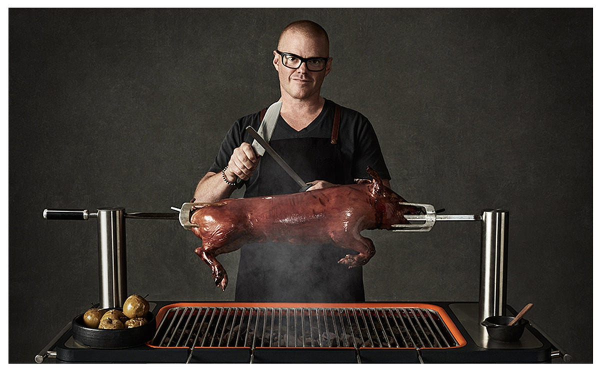Everdure by Heston Blumenthal Hub Charcoal BBQ - Black, Electric Ignition, Rotisserie - HBCE2B