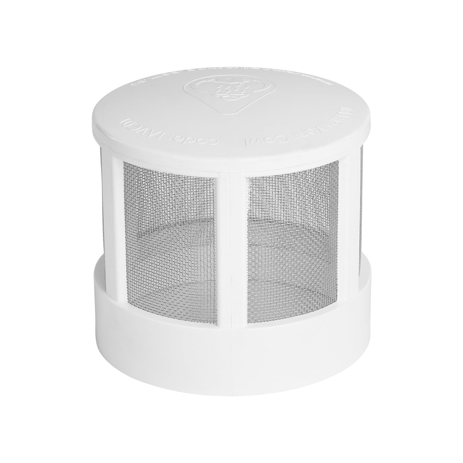 Rain Harvesting 100mm Weatherproof Vent Cowl, White PVC with Stainless Steel Mesh