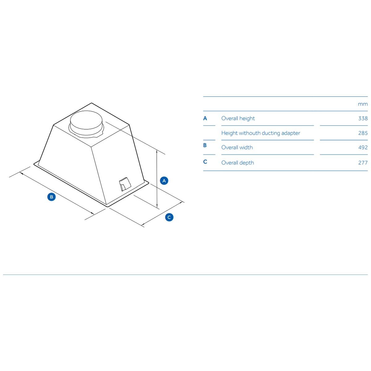 Haier 60cm 500 Series Integrated Insert Undermount Rangehood - Black - 780m³/h - LED Lighting - HPH60ILB2