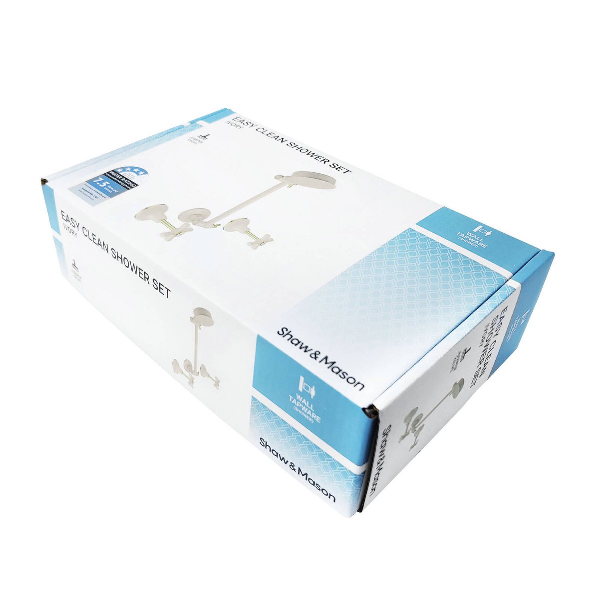Shaw & Mason Ivory Shower Set - Brass, 7.5L/min WELS 4 Star