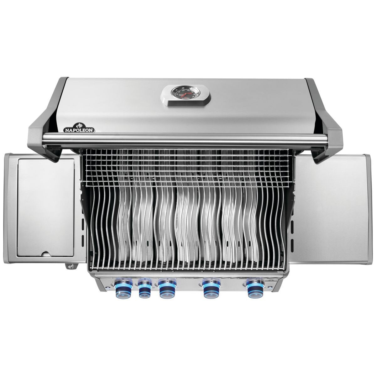 Napoleon Rogue Pro-S 525 4 Burner Natural Gas Freestanding BBQ - Silver - Side Burner - RPS525RSIBNSS-2-AU