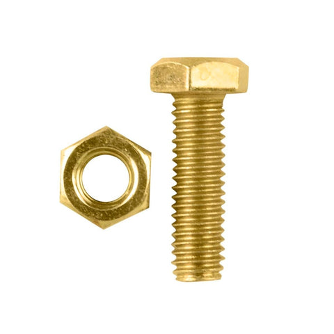 Pinnacle M6 x 20mm Yellow Zinc Hi Tensile Hex Bolt and Nut 10 Pack - SuperSaverAU - view 1