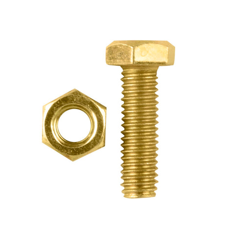 Pinnacle M6 x 20mm Hi-Tensile Hex Bolt and Nut - Yellow Zinc, 10 Pack