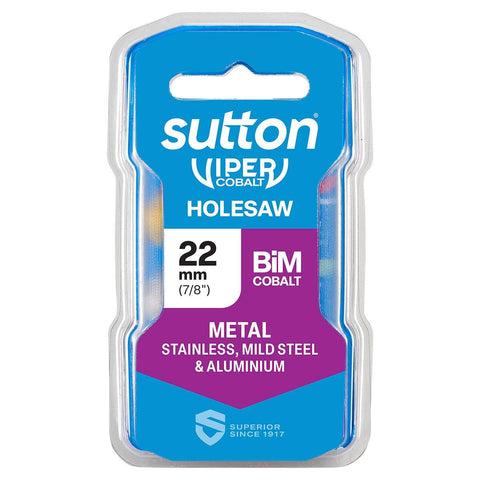 Sutton Tools 22mm Viper Cobalt Bi Metal Holesaw - 32mm Cutting Depth - Durable - SuperSaverAU - view 1
