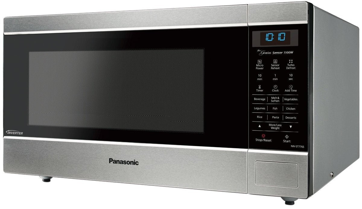 Panasonic 44L Genius inverter microwave oven - 1100W, stainless steel, 18 sensor menus - NN-ST776SQPQ