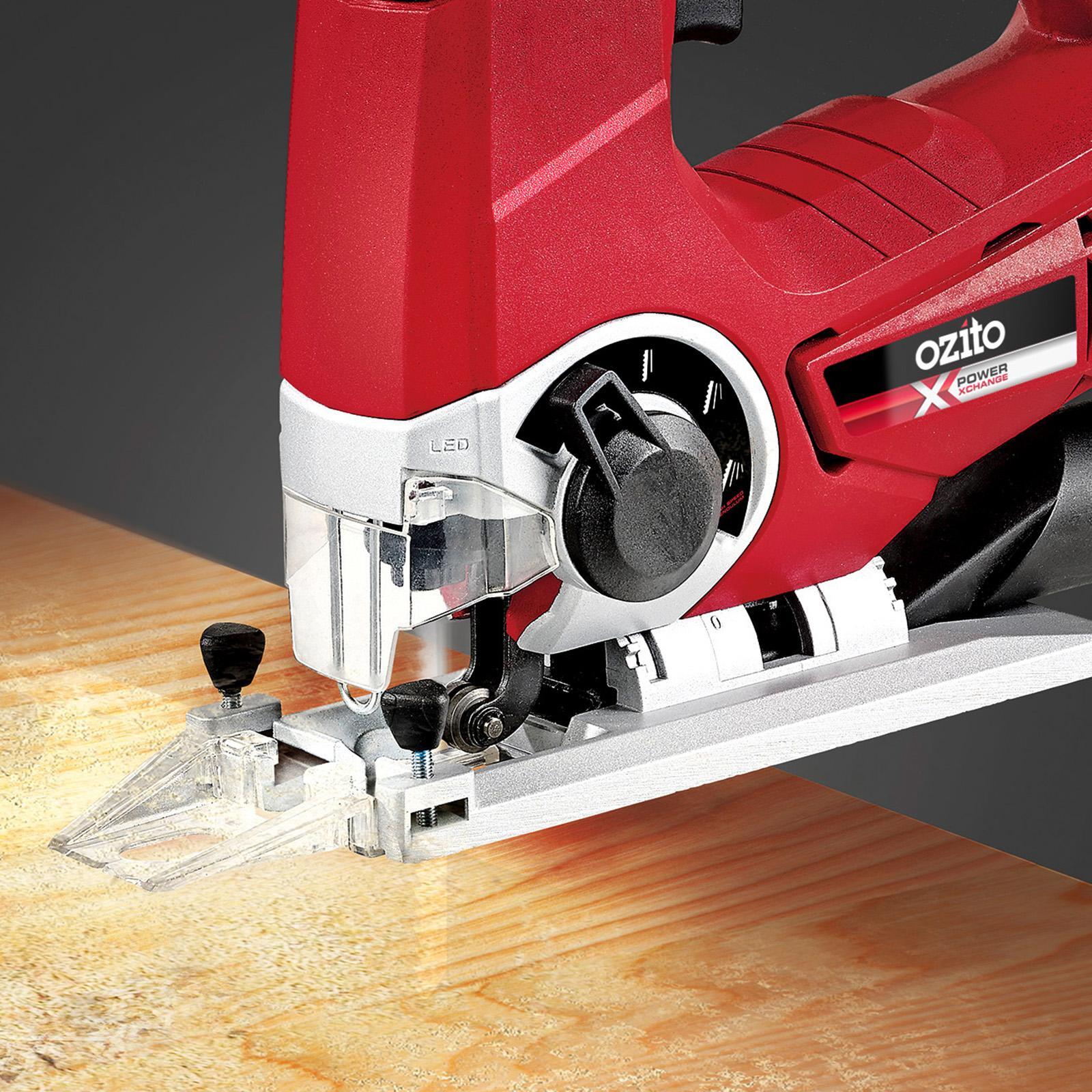 Ozito PXC 18V Cordless Jigsaw PXJSS-600 - Skin Only, 45 Degree Bevel, 2400 SPM, 25mm Stroke