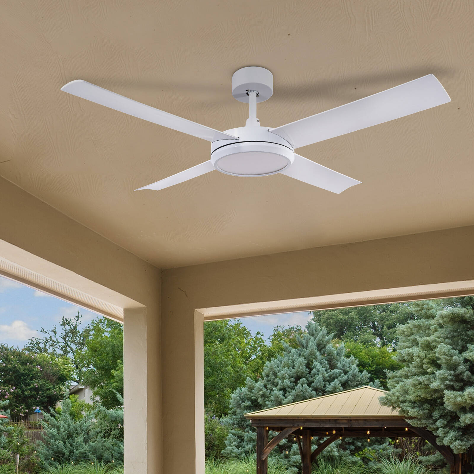 Brilliant Lighting 52" White LED CCT Inaya DC Ceiling Fan with Light & Remote 22700/05
