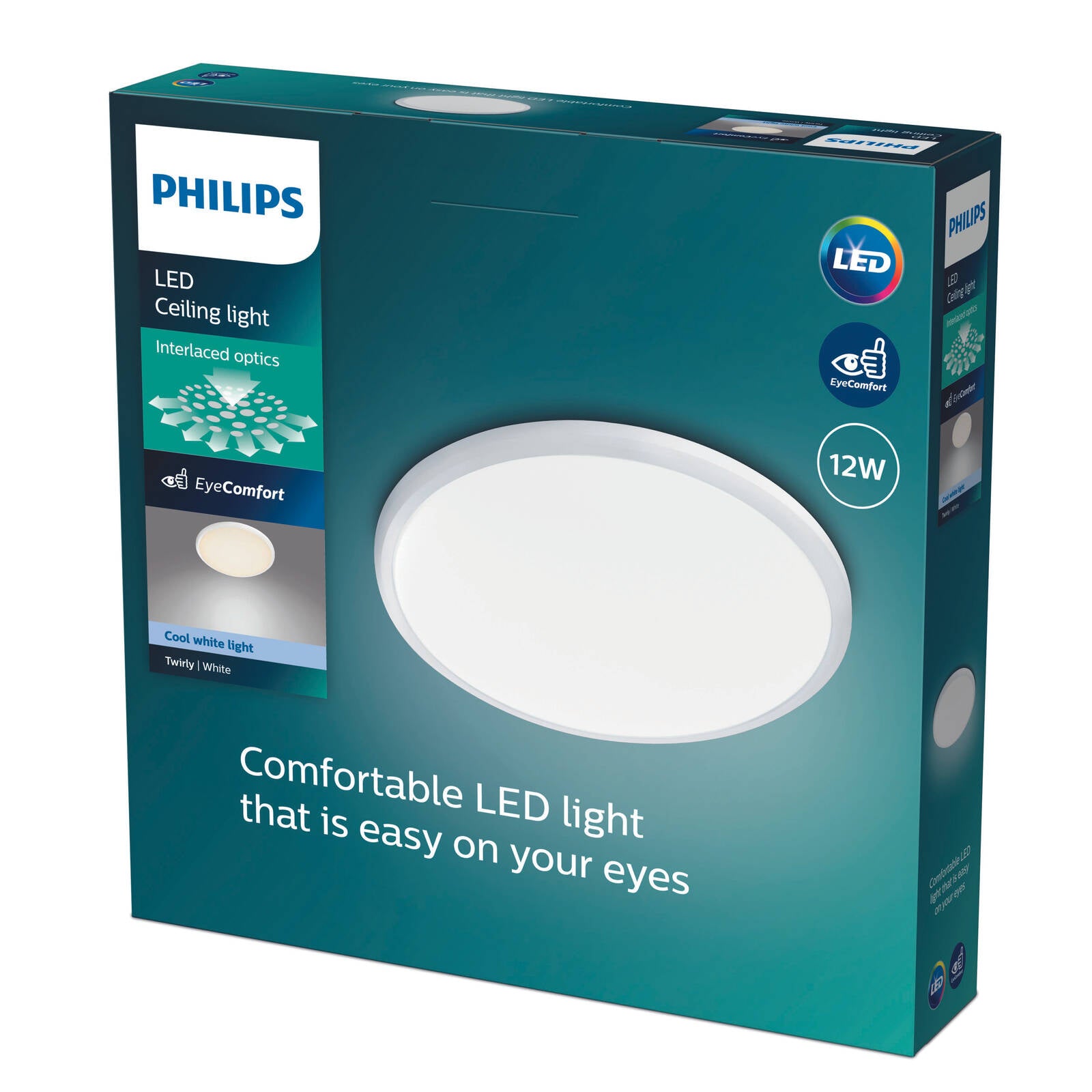 Philips Oyster LED Ceiling Light 1400lm Cool White 12W