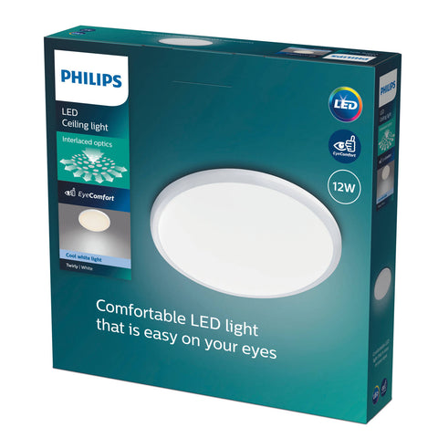 Philips Oyster LED Ceiling Light 1400lm Cool White 12W