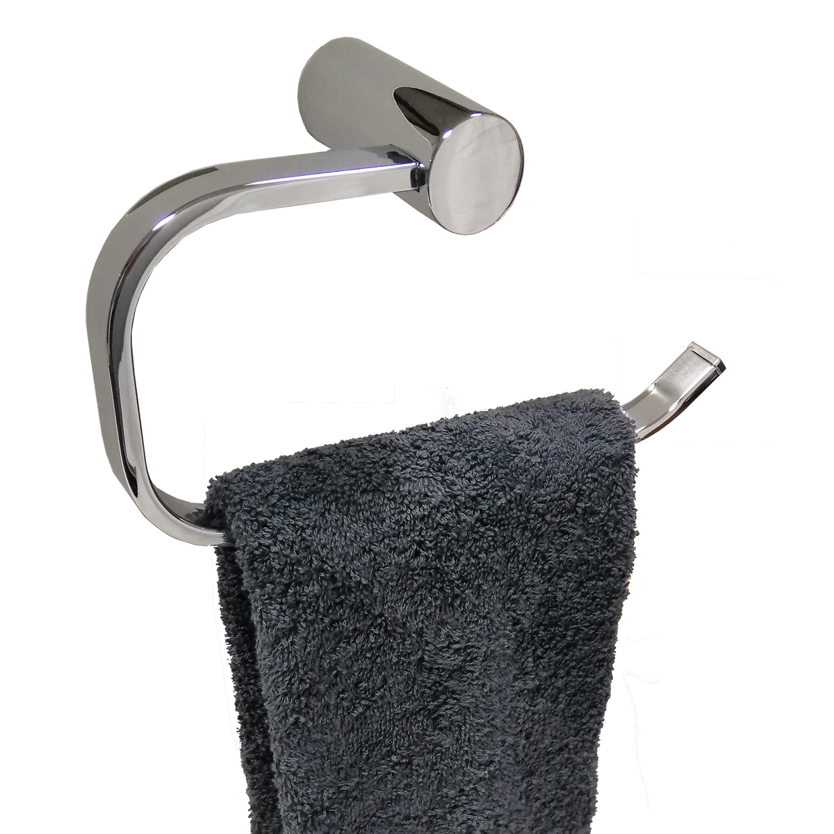 Barelli Chrome Ambiente Plated Zinc Alloy Single Towel Ring