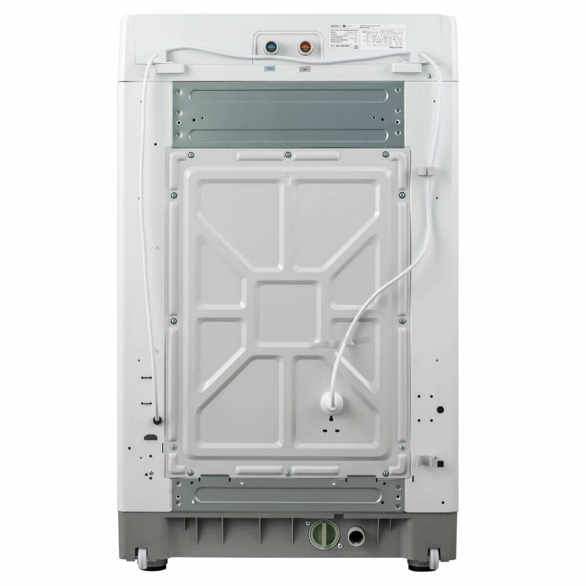 Seiki 10kg Top Load Washing Machine - White, Ultrasonic Cleaning, Fuzzy Logic, 6 Wash Programs - SC-1000AU7TLW