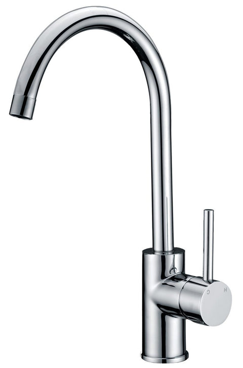 Smeg gooseneck kitchen mixer tap - stainless steel finish - 5 star WELS rating - 5 year warranty - ST100SC