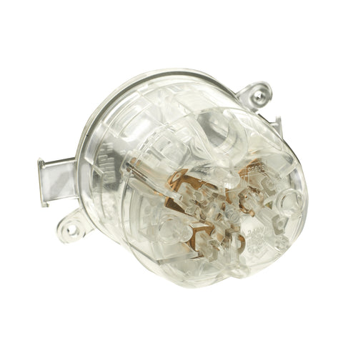 HPM 10A 240V Clear Plug Base Rear Entry - 10 Pack BU37CL
