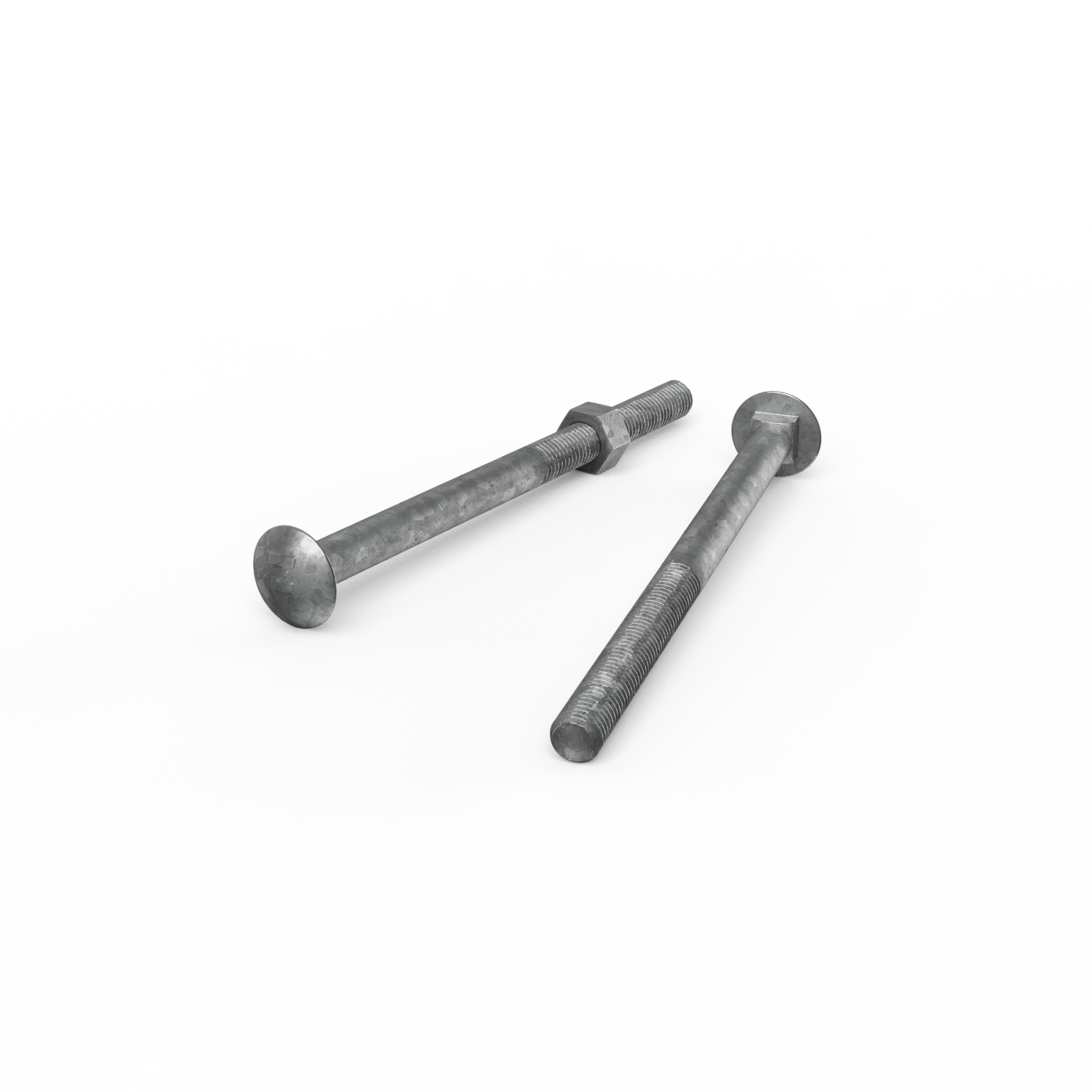 Zenith M12 x 180mm Hot Dip Galvanised Cup Head Bolt and Nut - Each