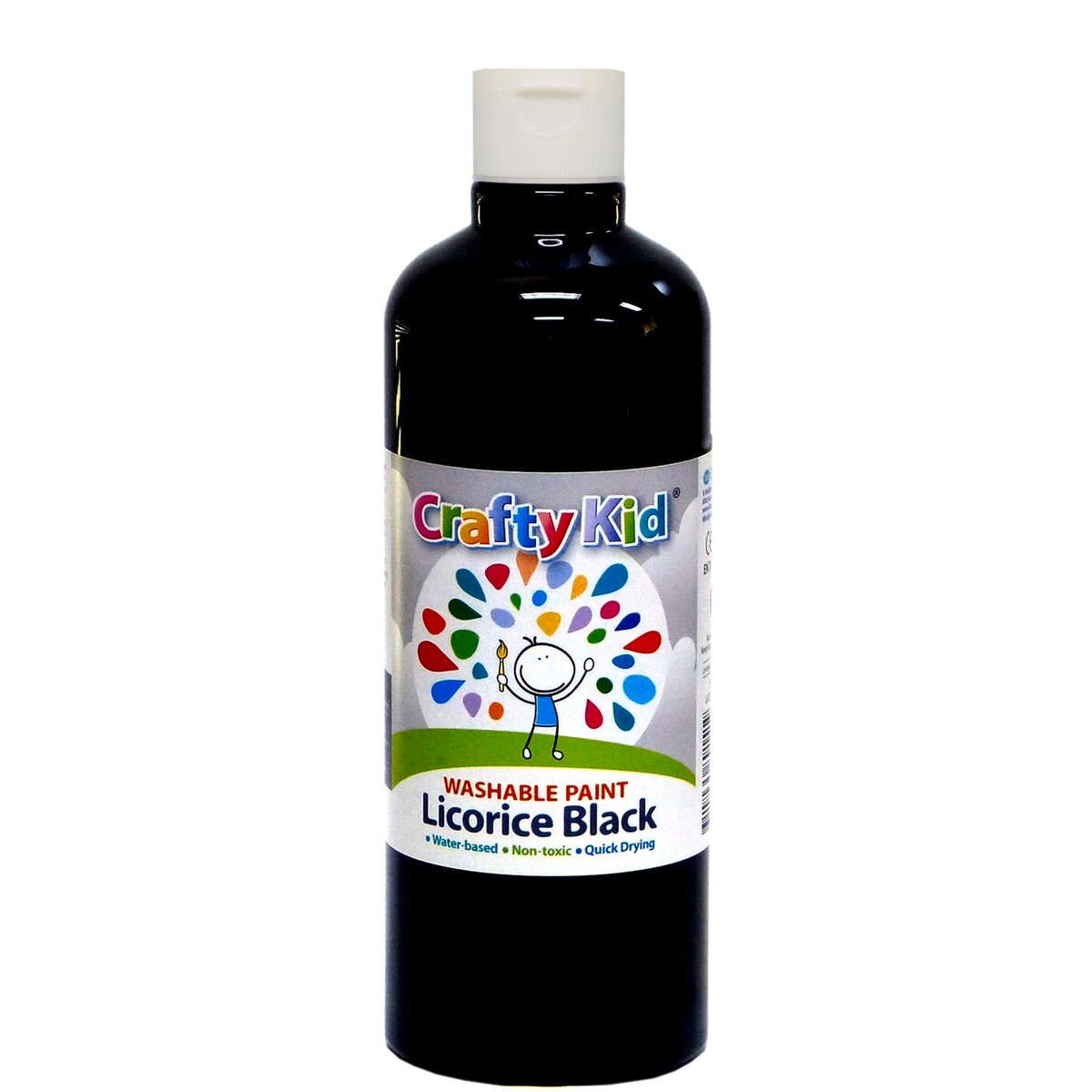 Boyle Crafty Kid Washable Paint 500ml Licorice Black - Kids Craft Paint