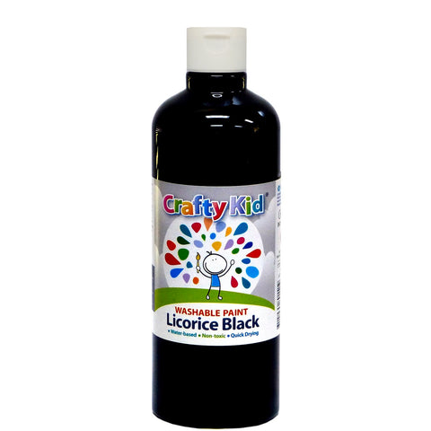 Boyle Crafty Kid Washable Paint 500ml Licorice Black - Kids Craft Paint