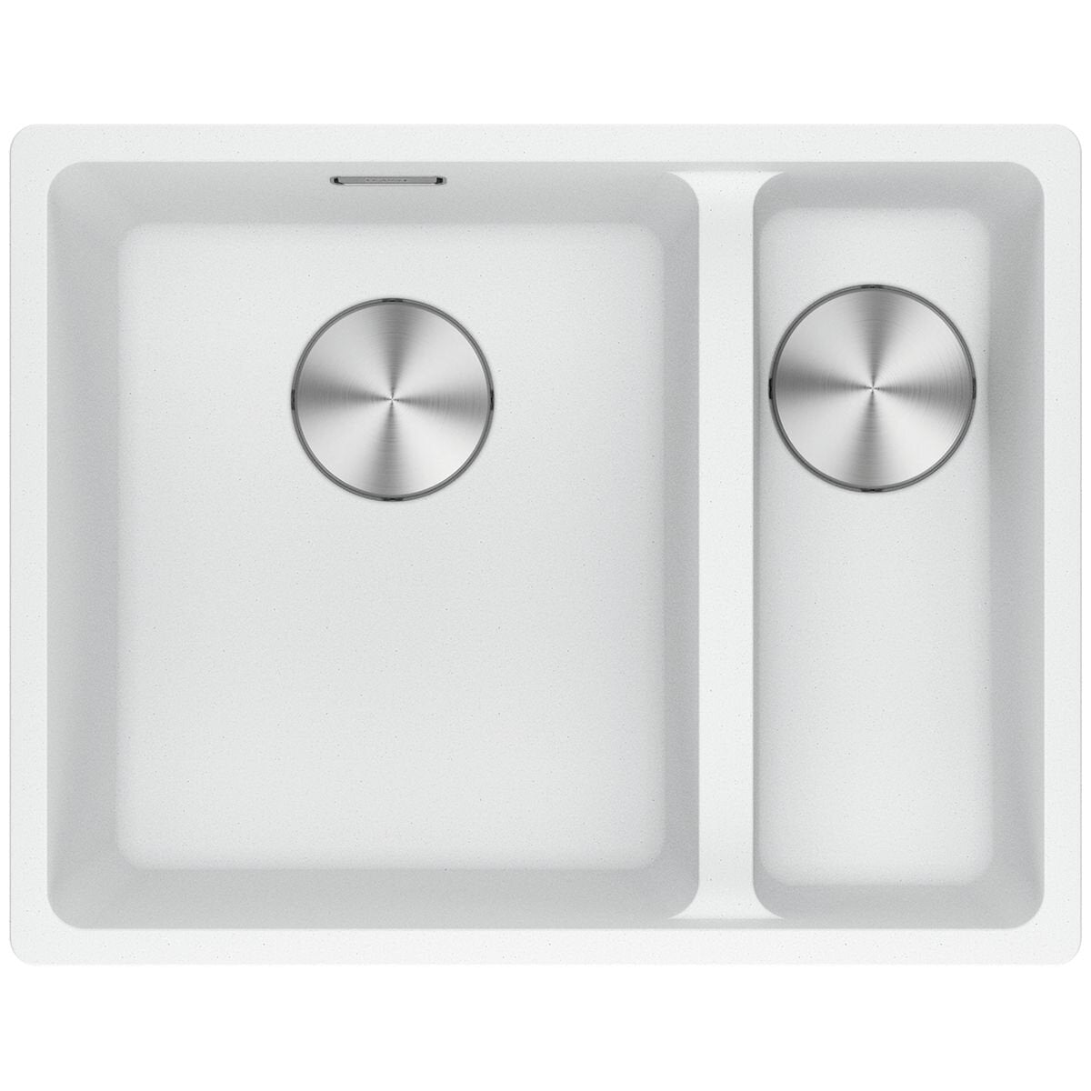 Franke Maris right 1 and 1/2 bowl undermount sink - Polar White Fragranite - MRG160SBRPW-B
