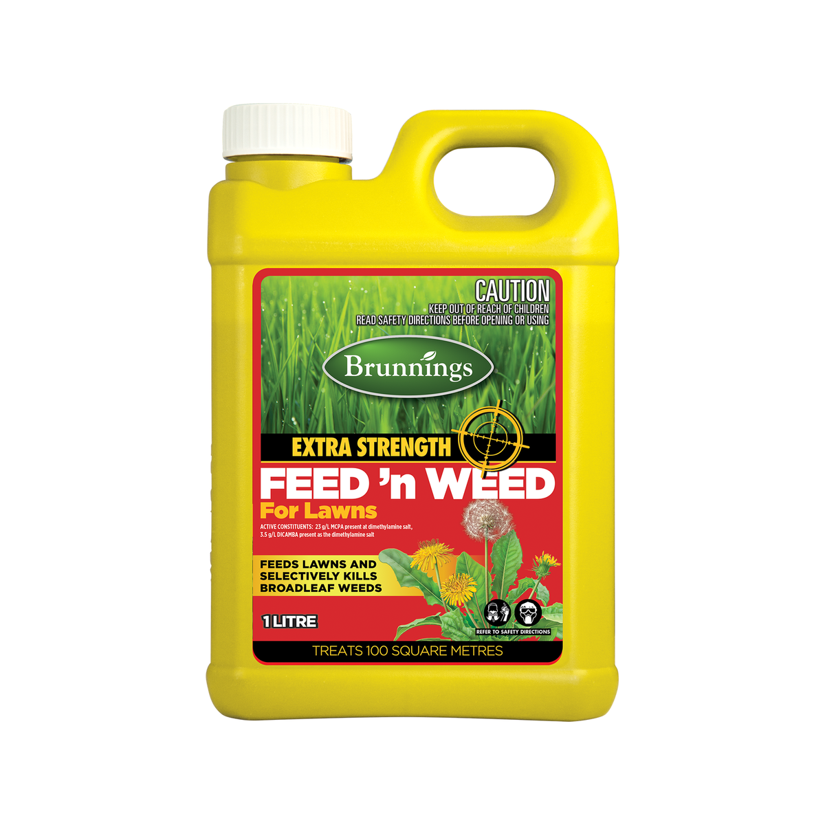 Brunnings Extra Strength Feed 'N' Weed Lawn Fertiliser Concentrate 1L