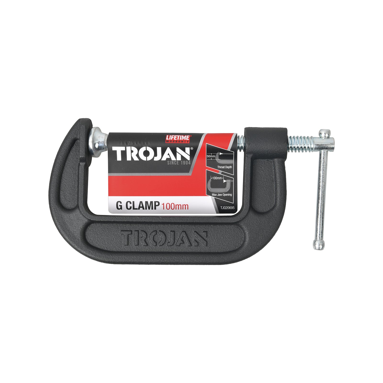 Trojan 100mm G Clamp 550kg Clamping Strength