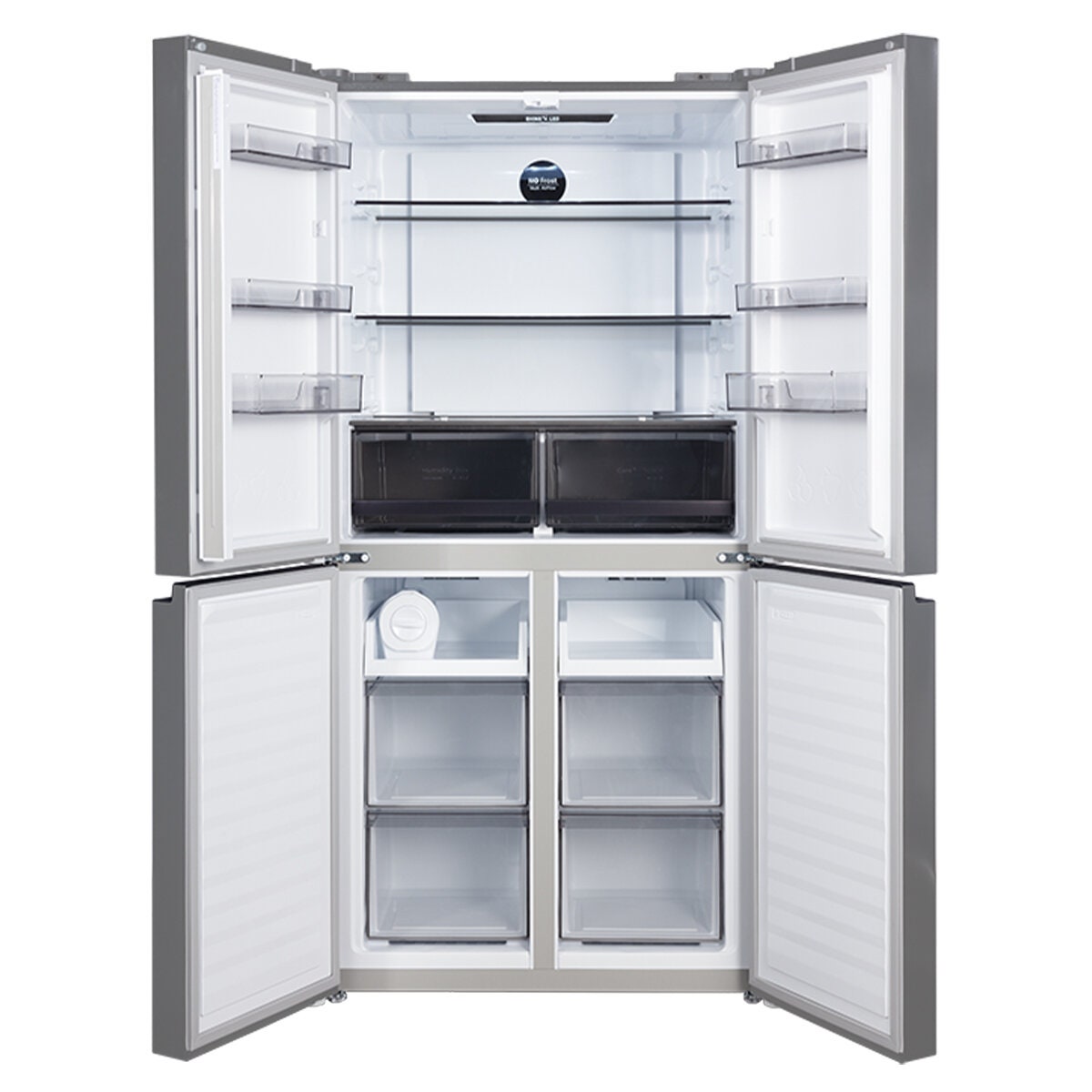 CHiQ 503L French Door Fridge - Silver, Inverter System, Frost Free, Multi Airflow - CCD500NS