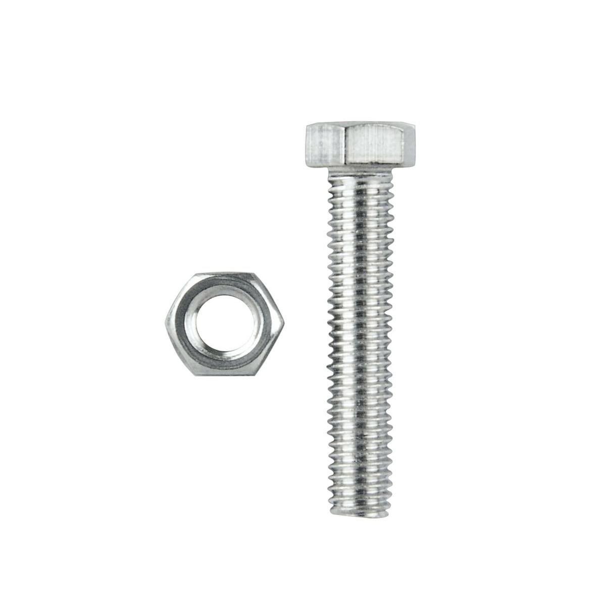 Pinnacle Hardware M4 x 40mm 316 Stainless Steel Hex Head Bolts And Nuts 6 Pack