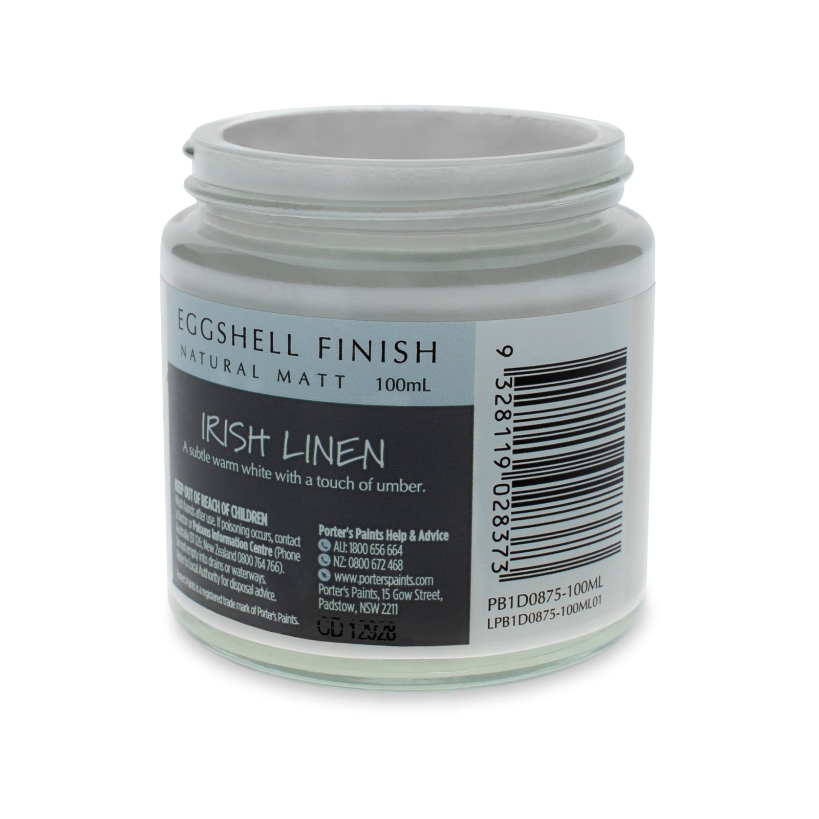 Porter's Paints Broadwall 100ml Irish Linen Eggshell Wall Paint