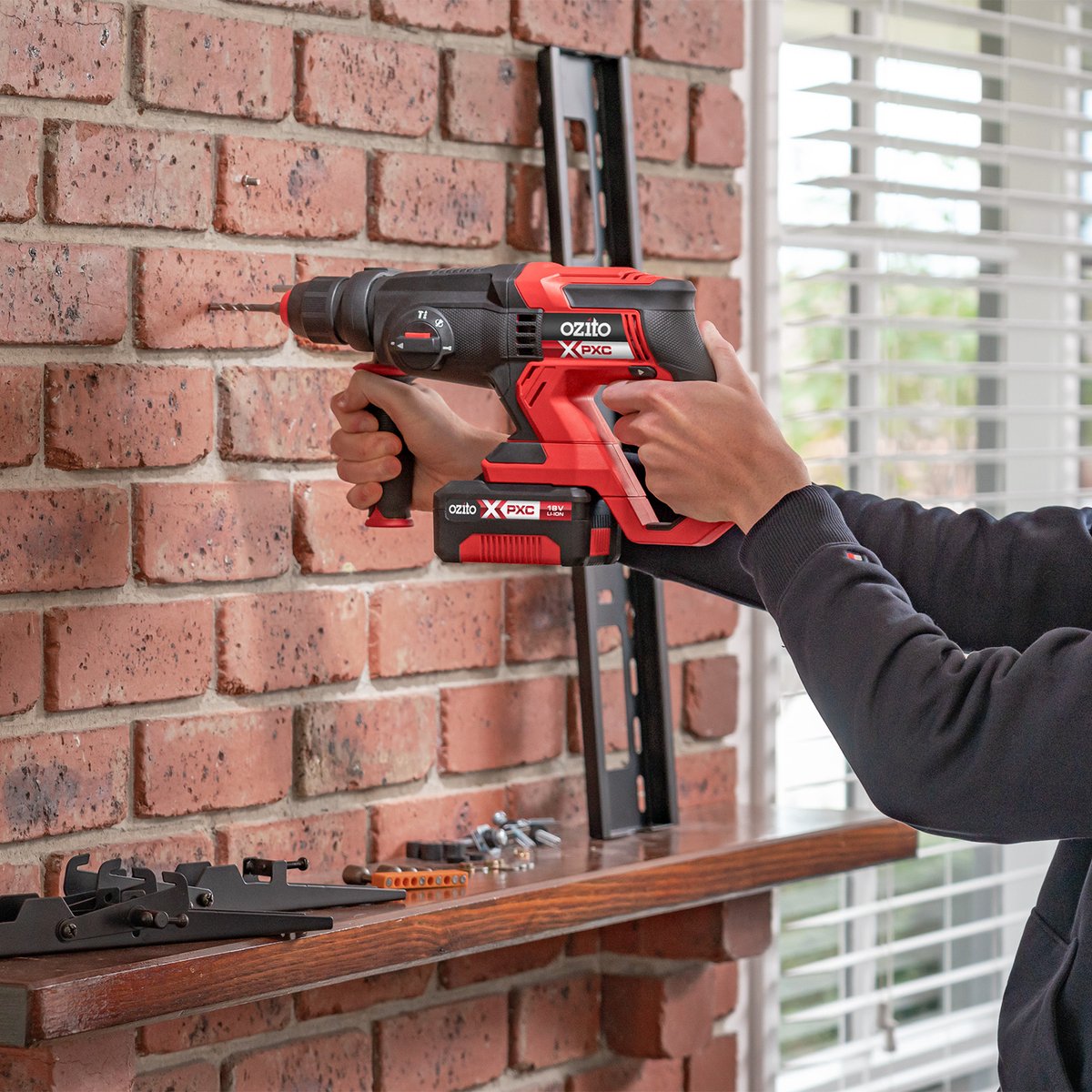 Ozito PXC 18V 1.8J Rotary Hammer Drill, Skin Only, Cordless PXRHS-180