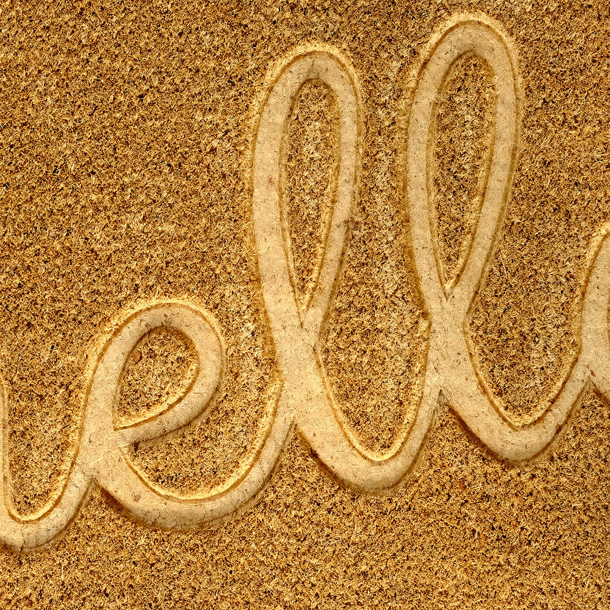 Hello Coir Outdoor Mat - 50 x 80cm - Beige - Durable & Non-Slip - SuperSaverAU - view 3