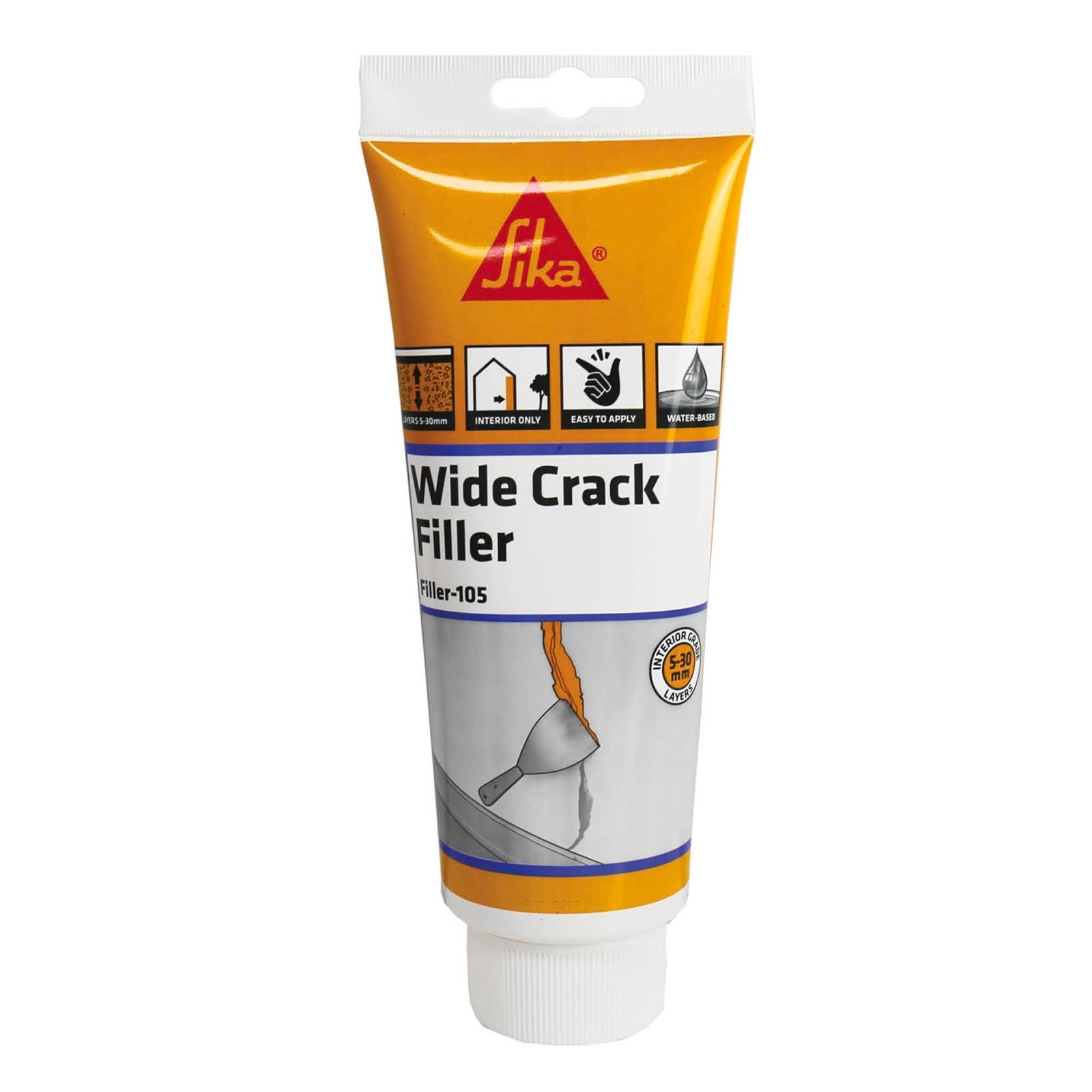 Sika Filler-105 Coarse Surface Filler 250ml Light Grey Ready to Use Paintable Sandable