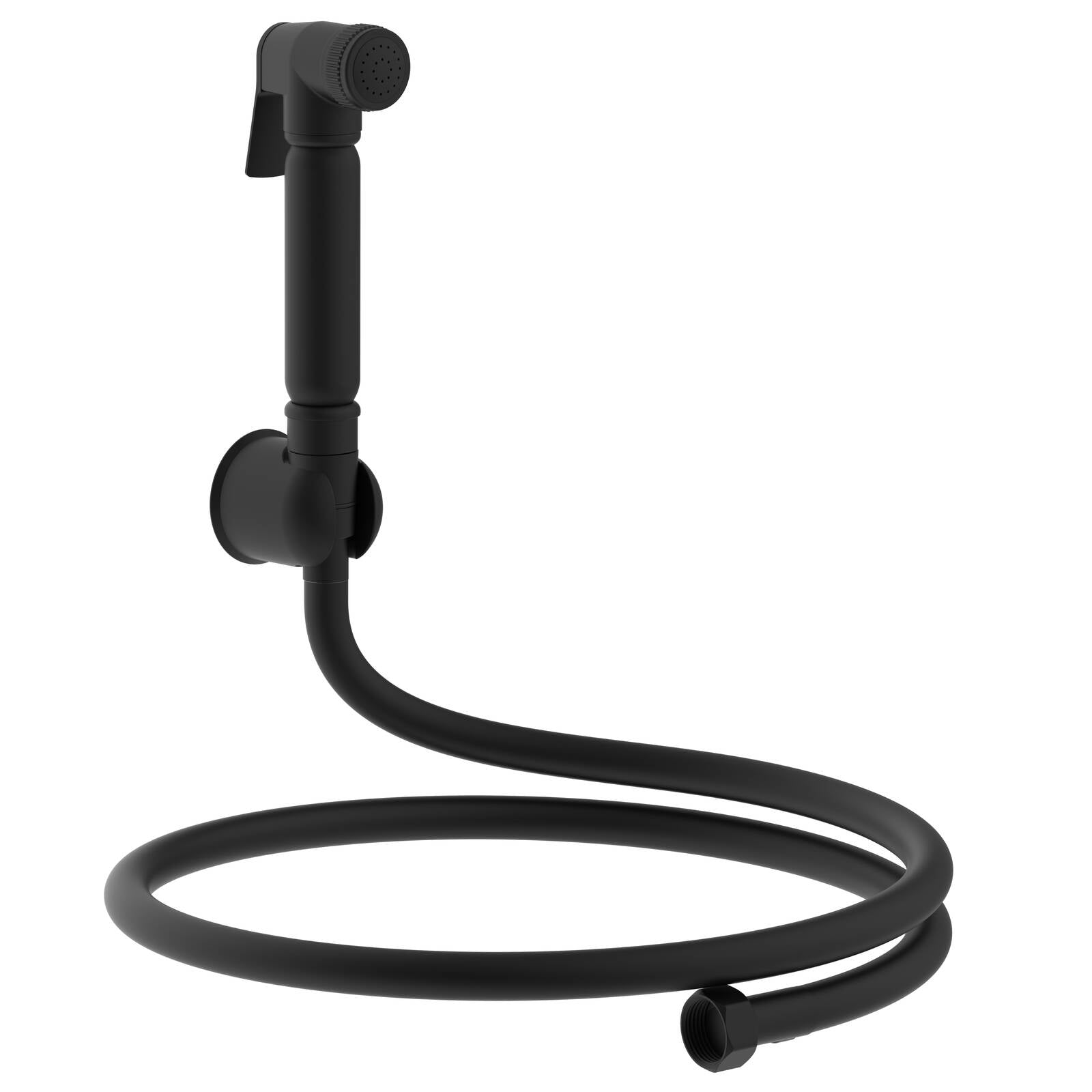 evekare 1.2m Matte Black PVC Bidet Spray with Holder Lead Free