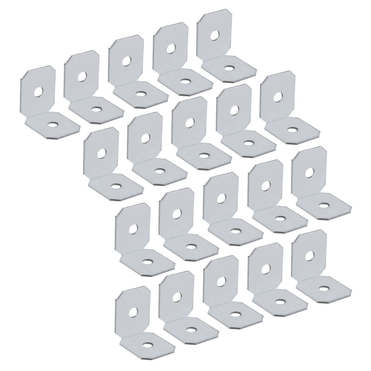 Carinya 25 x 25 x 20 x 1mm Galvanised Steel Angle Make-A-Bracket - 20 Pack