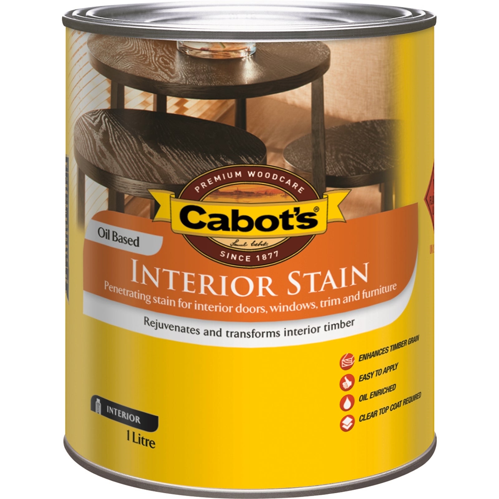 Cabot's 1L Cedar Interior Stain Oil Based UV Resistant