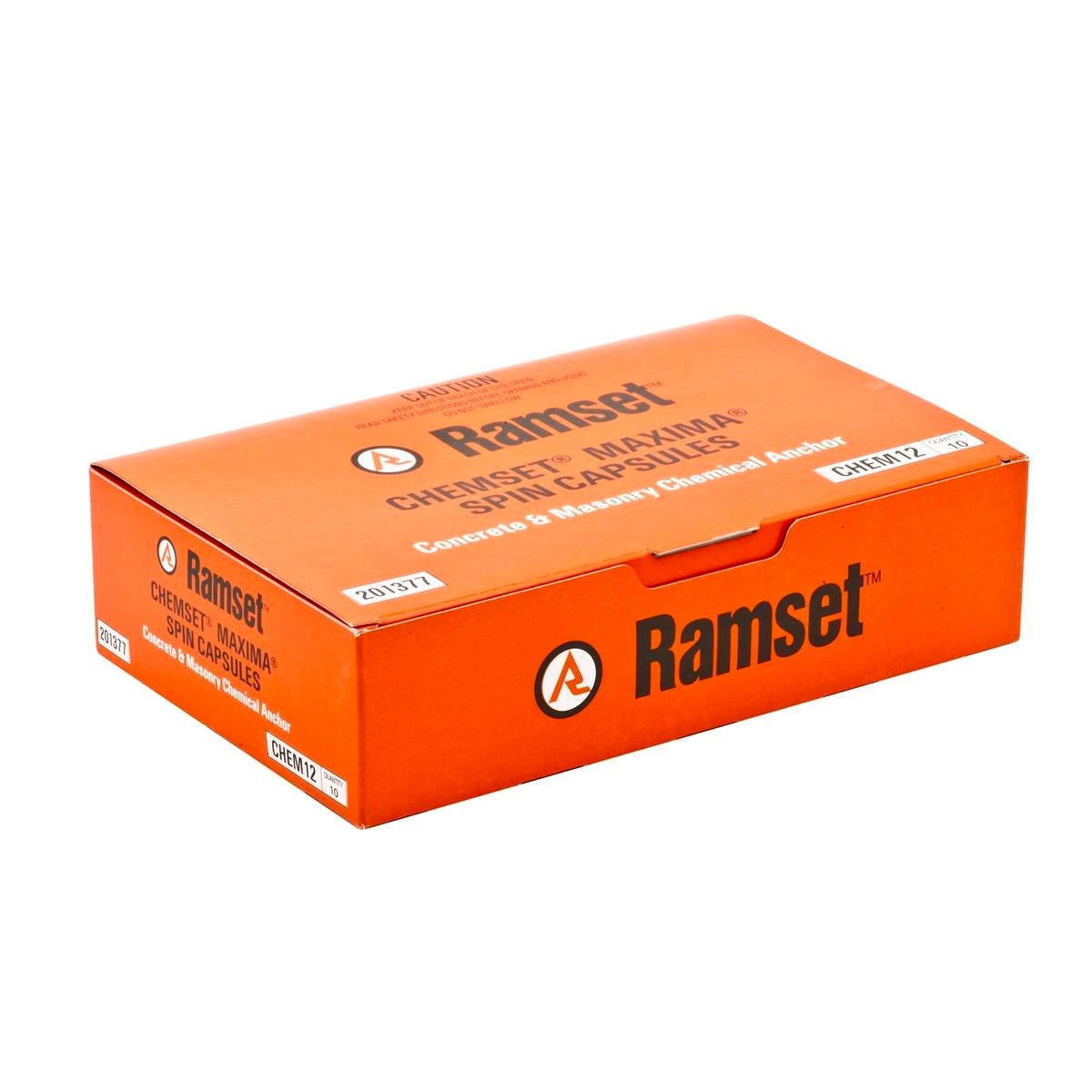 Ramset M12 Maxima ChemSet Spin Capsule Chemical Anchoring Adhesive - 10 Pack