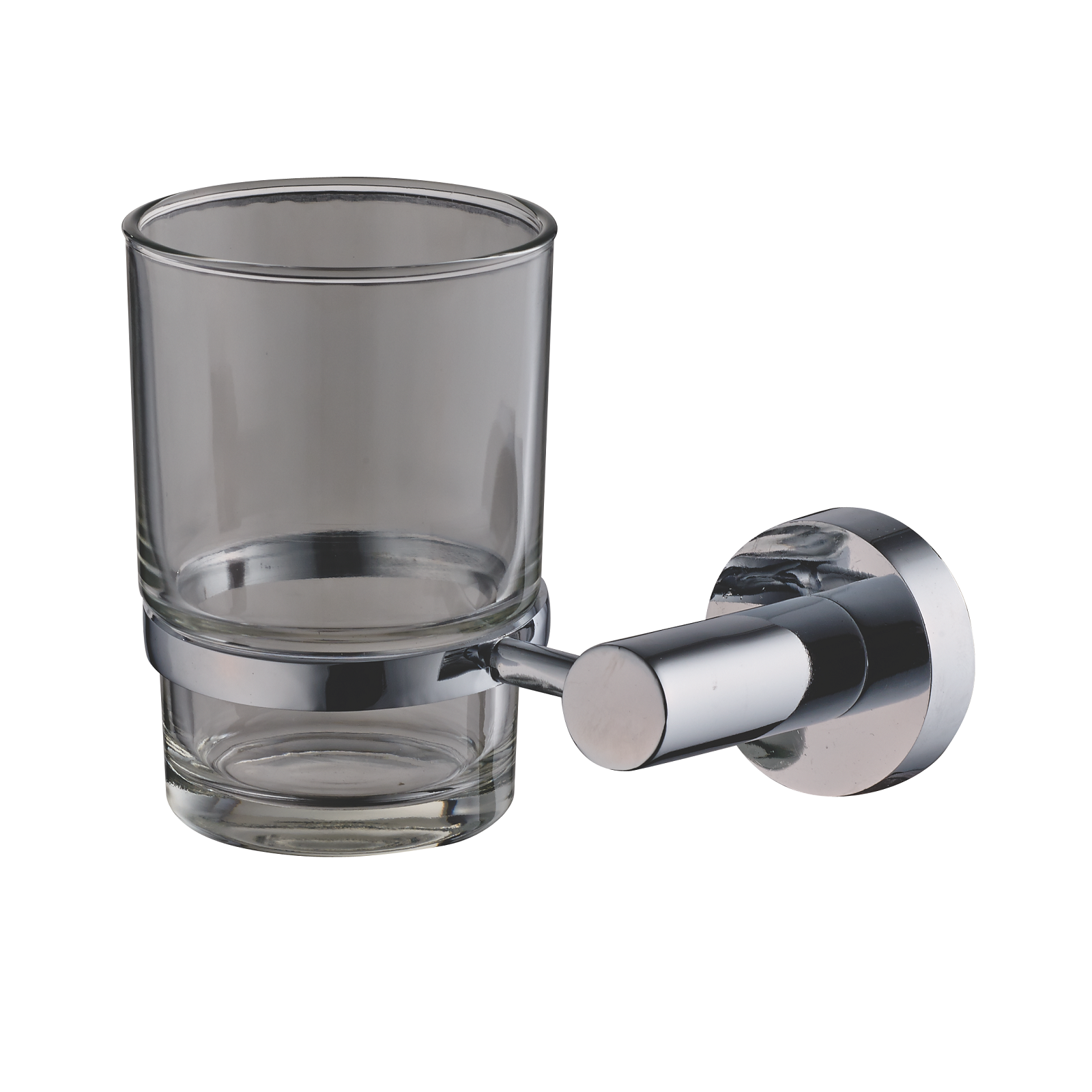 Estilo Chrome Bella Tumbler Holder Plated Zinc Alloy Toughened Glass