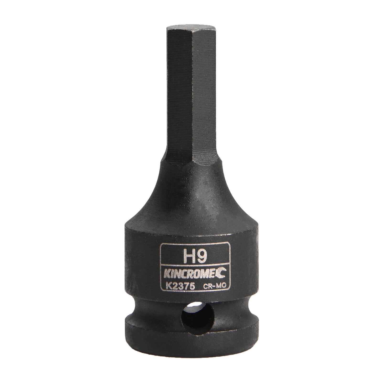 Kincrome 9 x 60mm 1/2" Drive Chrome Molybdenum Hex Impact Socket Black