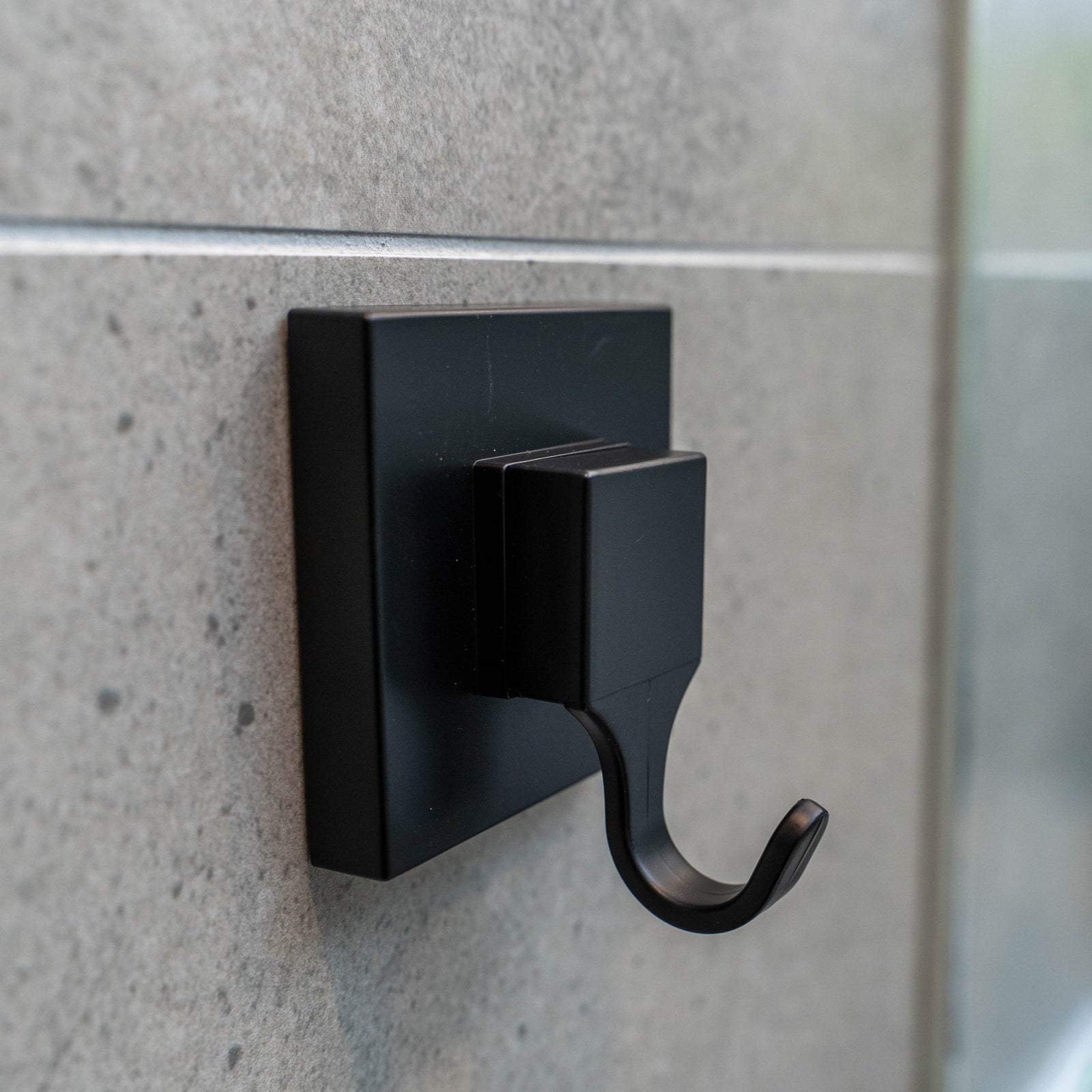 Fusion-Loc 13kg Black Matte ABS Suction Bathroom Hook 2 Pack