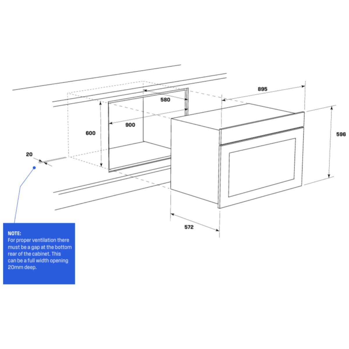 Westinghouse 90cm Pyrolytic Oven - 125L Gross, 17 Functions, AirFry, EasyBake Steam - WVEP9917DD