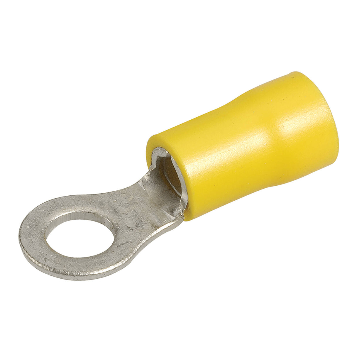 Narva 5-6mm Yellow Insulated Flared Vinyl Ring Terminal 5mm Eye - 14 Pack