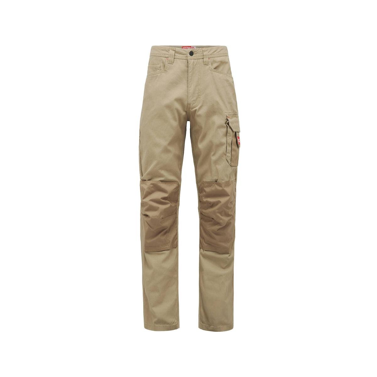 Hard Yakka Men's Legends Cotton Cargo Pants Khaki, Size 92R, 340gsm 100% Cotton, Triple Stitched