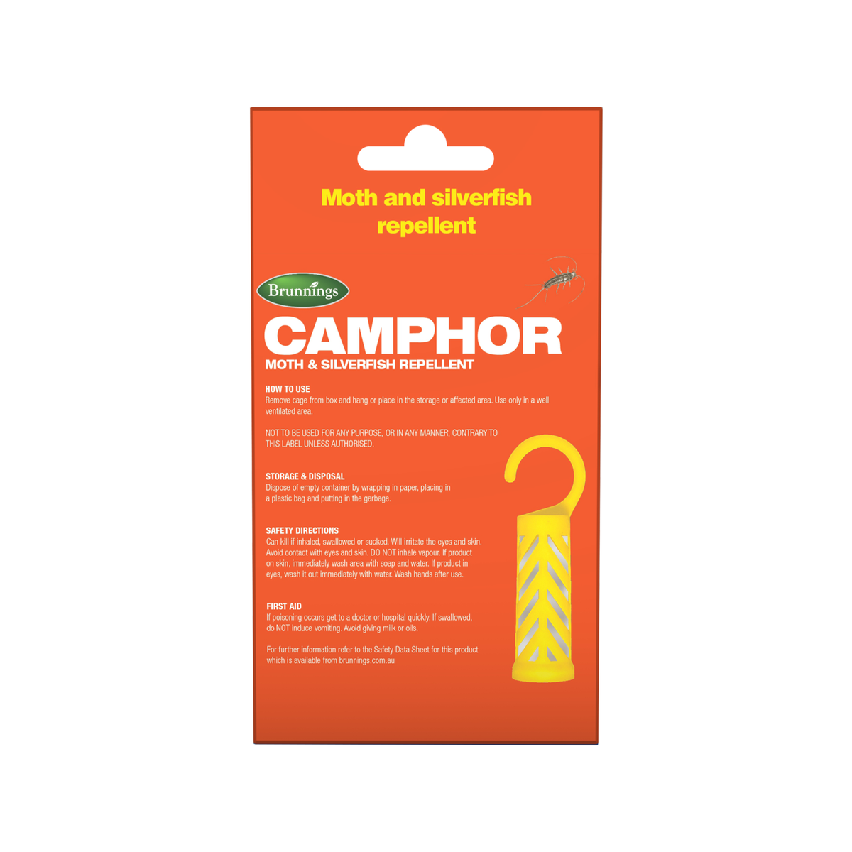 Brunnings Camphor Moth and Silverfish Repellent - 3 Pack Indoor