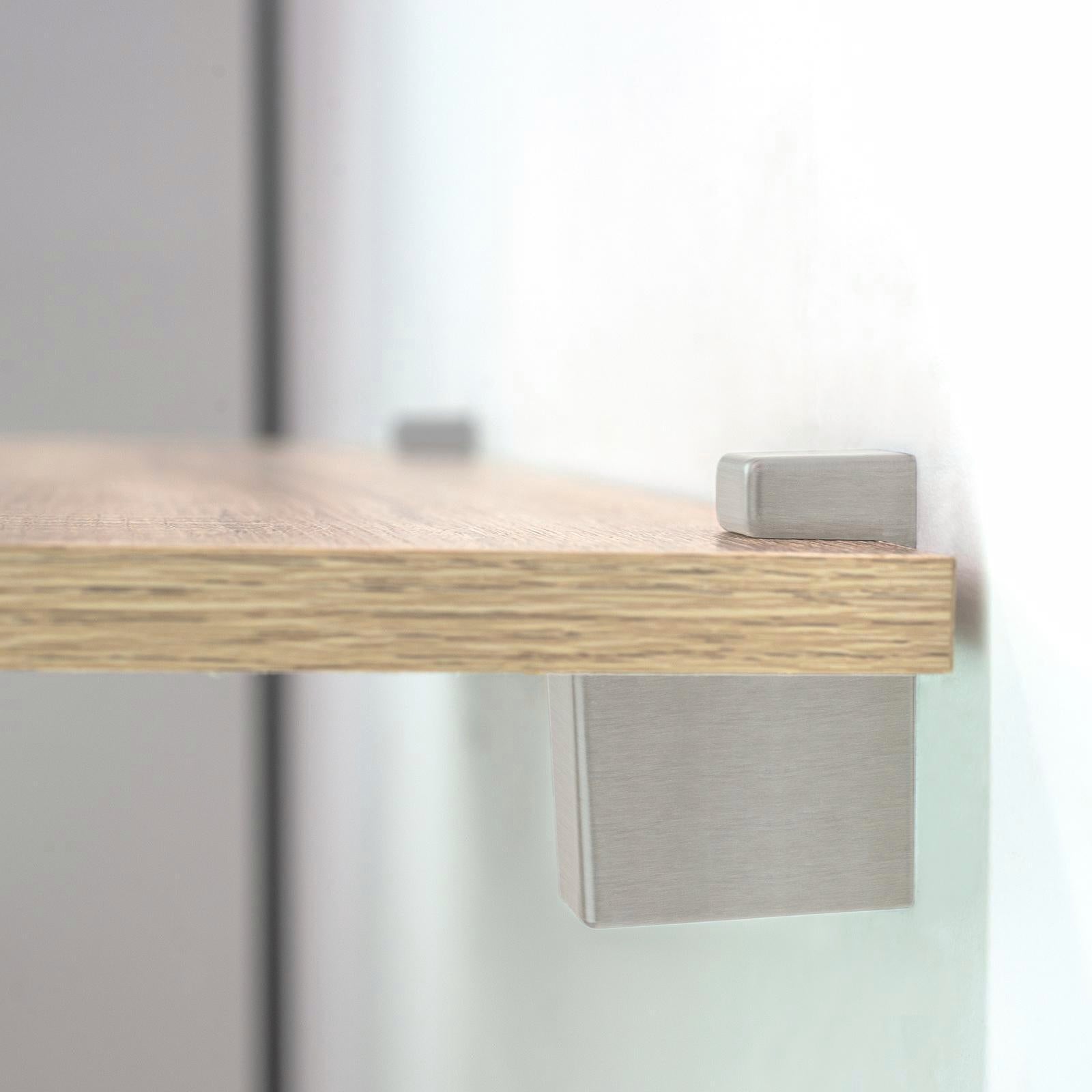 Flexi Storage Decorative Aluminium Rectangle Shelf Clip - 2 Pack