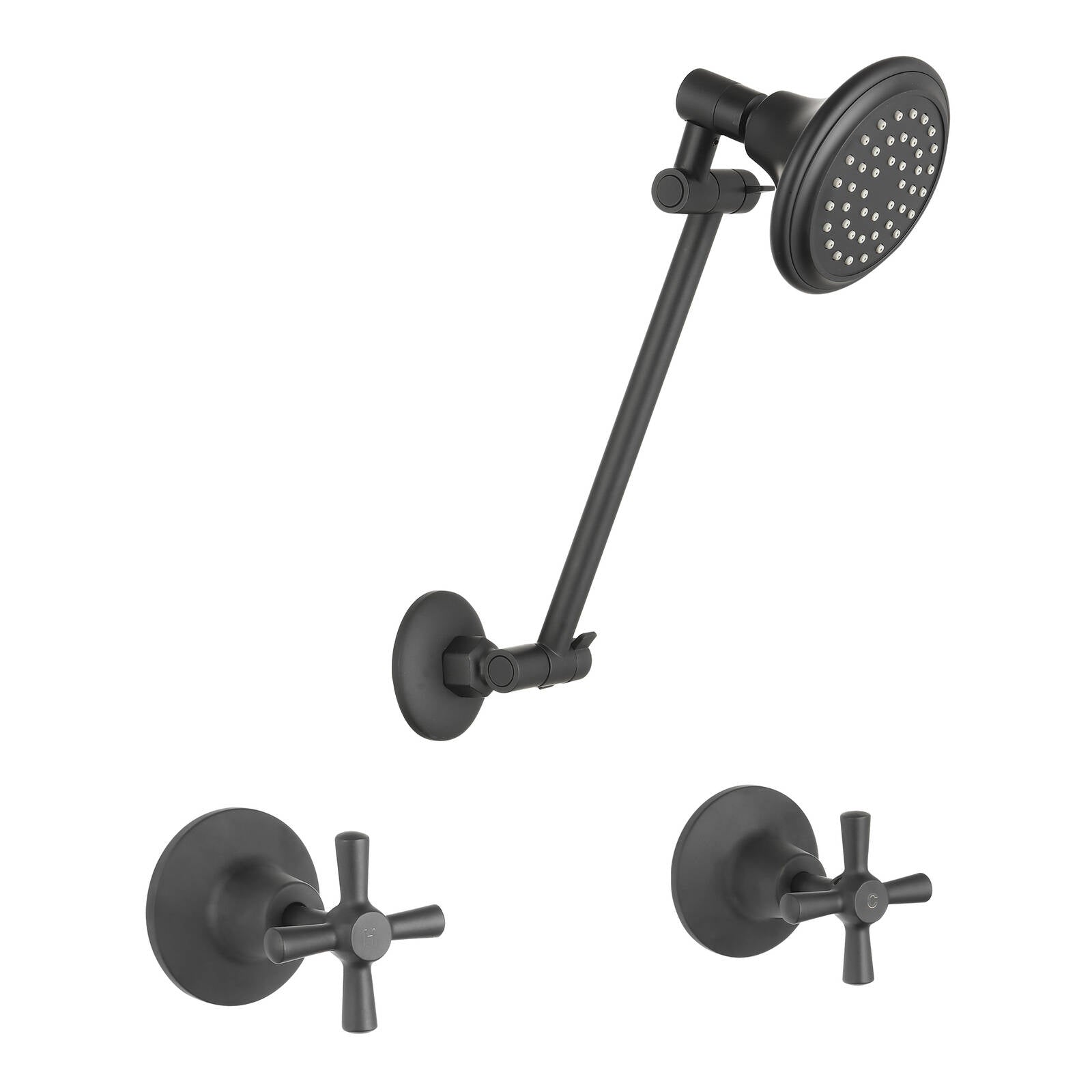 Mondella Cadenza Matte Black 1/2 Turn All Directional Shower Set, Brass, 9L/min 3 Star WELS