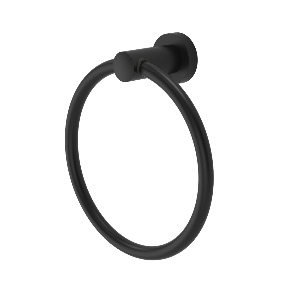 Caroma Matte Black Cosmo Towel Ring 175mm x 45mm x 55mm - Black - SuperSaverAU - view 1