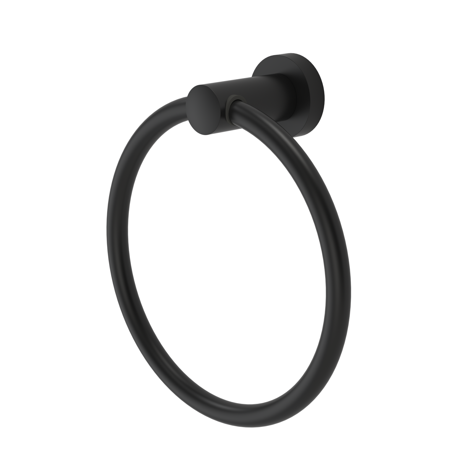 Caroma Cosmo 175mm Matte Black Towel Ring