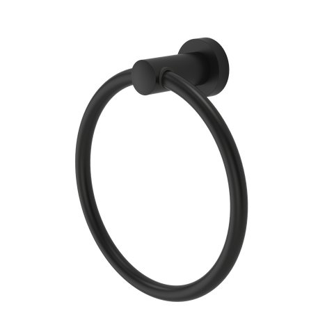 Caroma Cosmo 175mm Matte Black Towel Ring