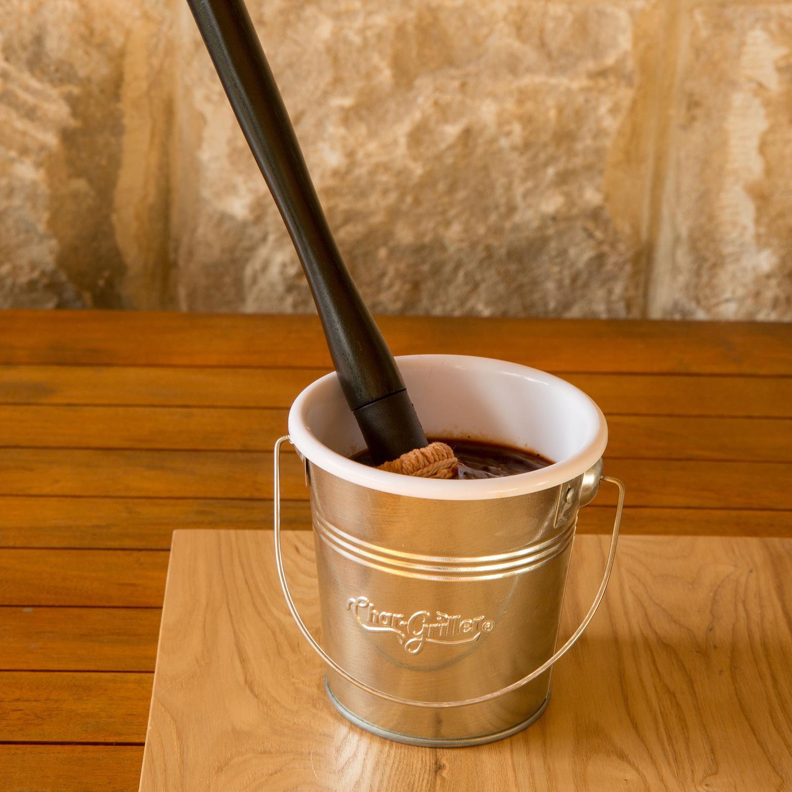 Char-Griller Silver Basting Bucket and Brush Set