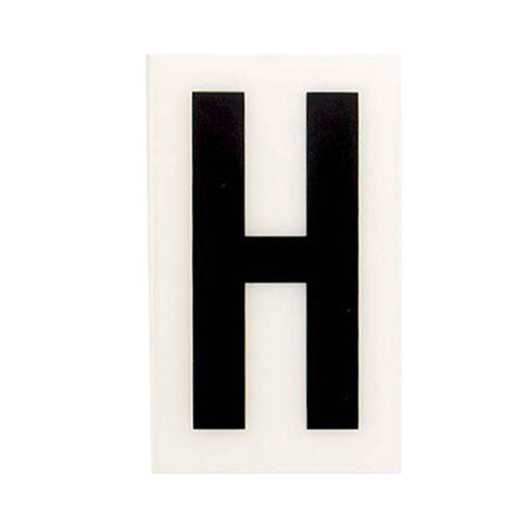 Sandleford 85mm White Self Adhesive House Letter H - Weather Resistant Polycarbonate
