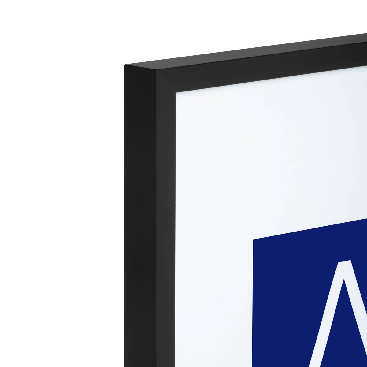 Pixel Black A1 Mat to A2 Poster Frame - 620mm x 867mm - Lightweight & Durable - SuperSaverAU - view 2
