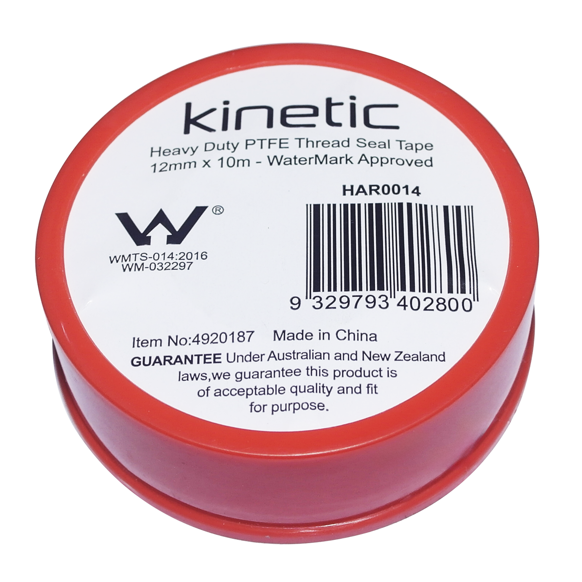Kinetic 12mm x 10m Pink Premium Heavy Duty Thread Seal Tape, PTFE